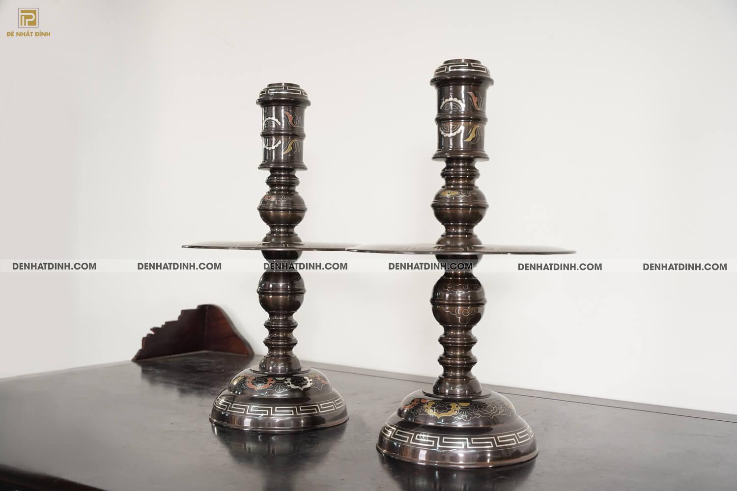 Chân Nến Ngũ sắc đồng đỏ - Ảnh 3