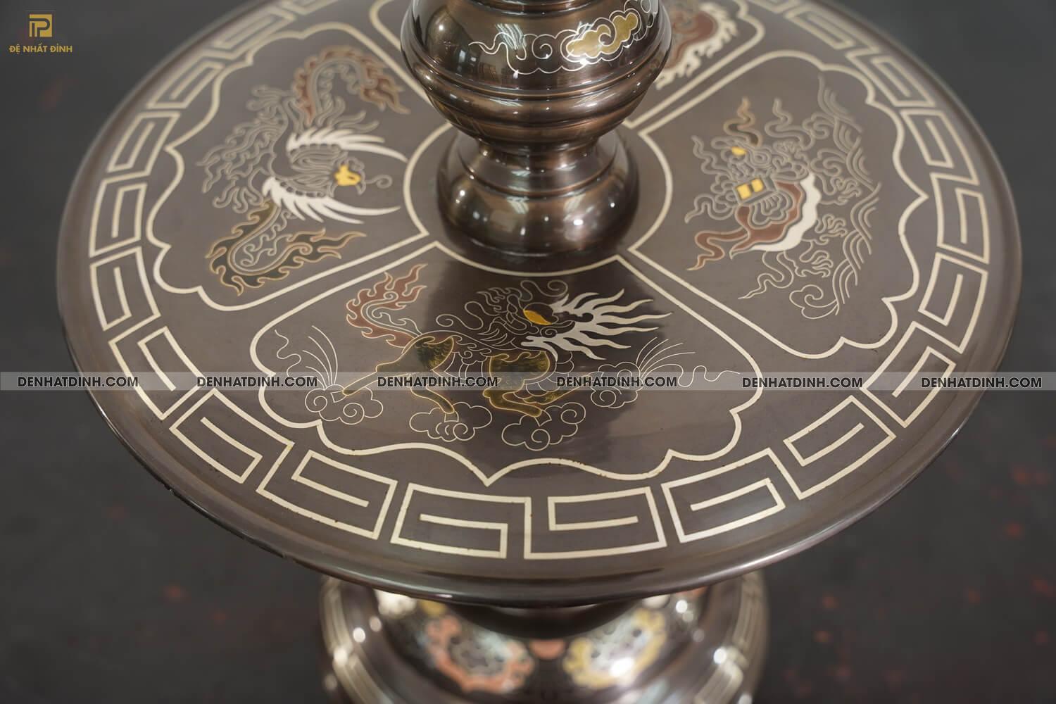 Chân Nến Ngũ sắc đồng đỏ - Ảnh 7