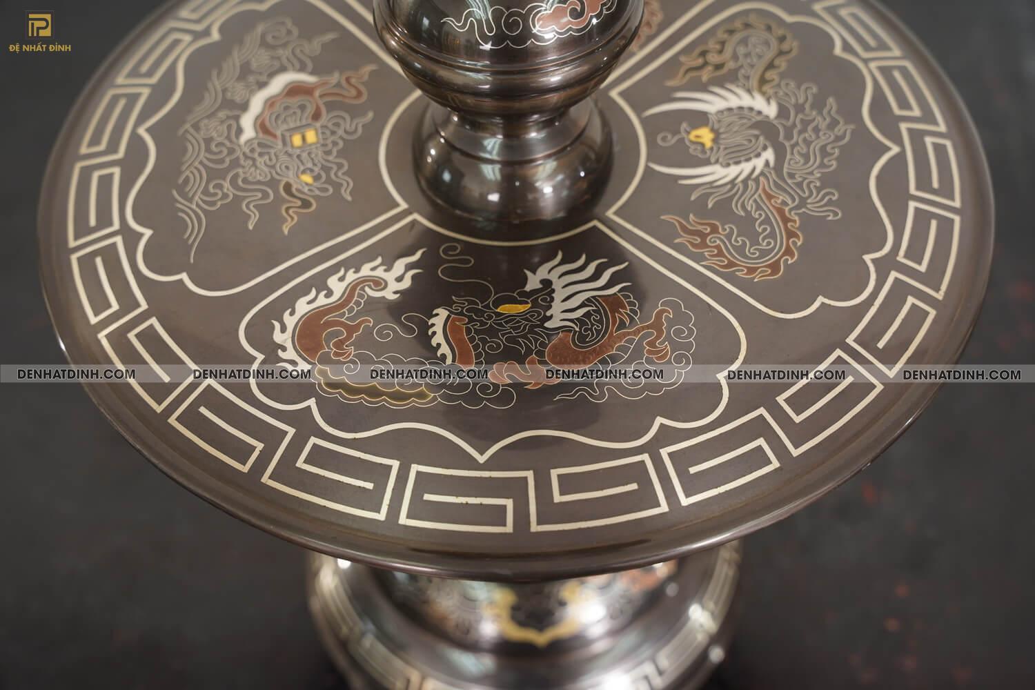 Chân Nến Ngũ sắc đồng đỏ - Ảnh 5