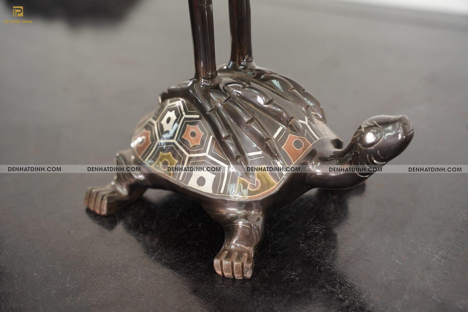 Bộ đỉnh đồng ngũ sự song long bằng đồng đỏ cao 70cm khảm ngũ sắc kèm đôi lọ hoa -  NSSL70NS - Ảnh 20