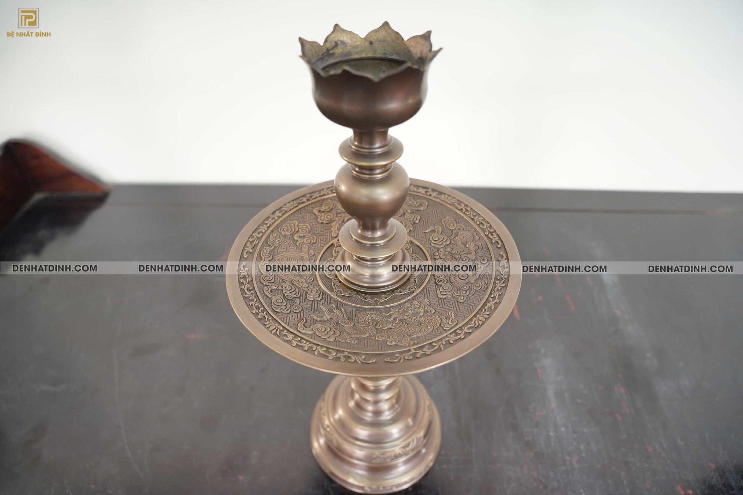 Bộ ngũ sự Song Long 65 Nghê mới nến đèn kỹ hun nâu - Ảnh 5