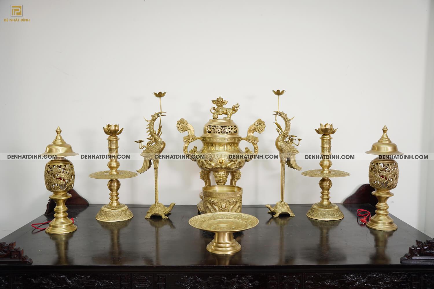 Bộ Ngũ sự song long 65 (36kg) HOA VĂN MỘC kèm 4 phụ kiện - Ảnh 2