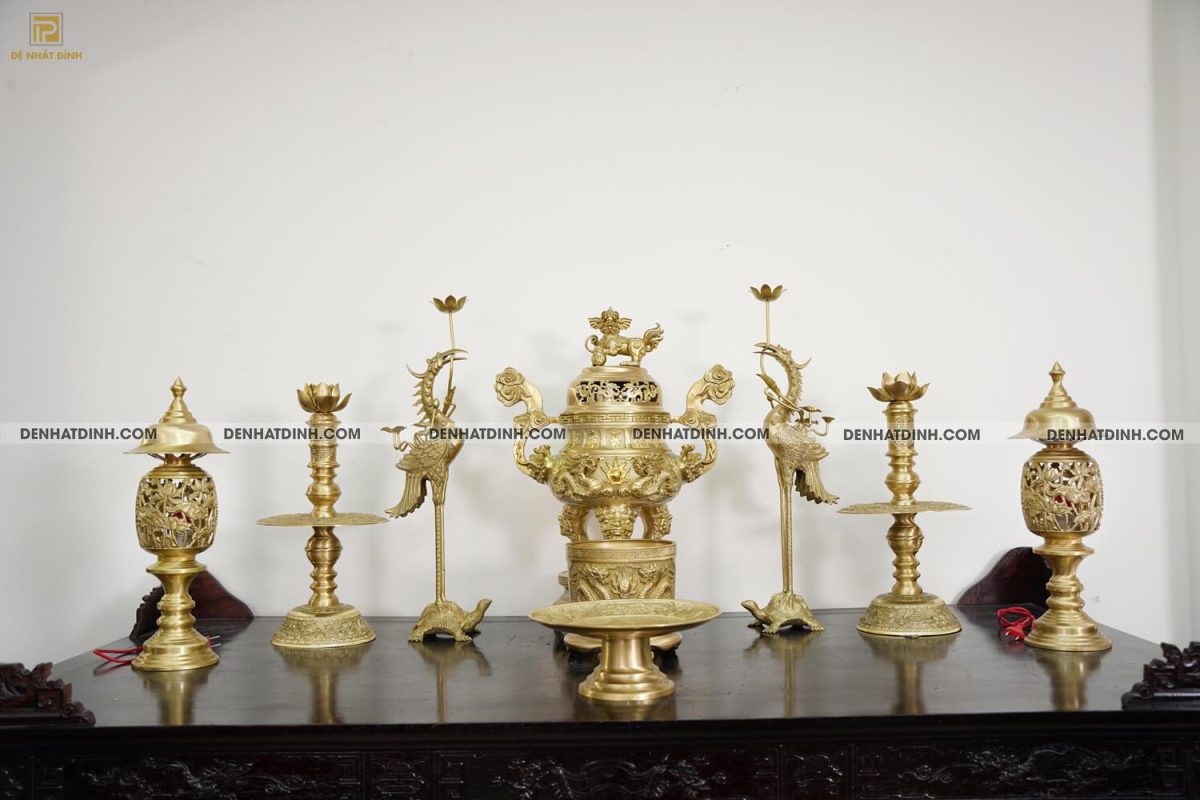 Bộ Ngũ sự song long 65 (36kg) HOA VĂN MỘC kèm 4 phụ kiện - Ảnh 14