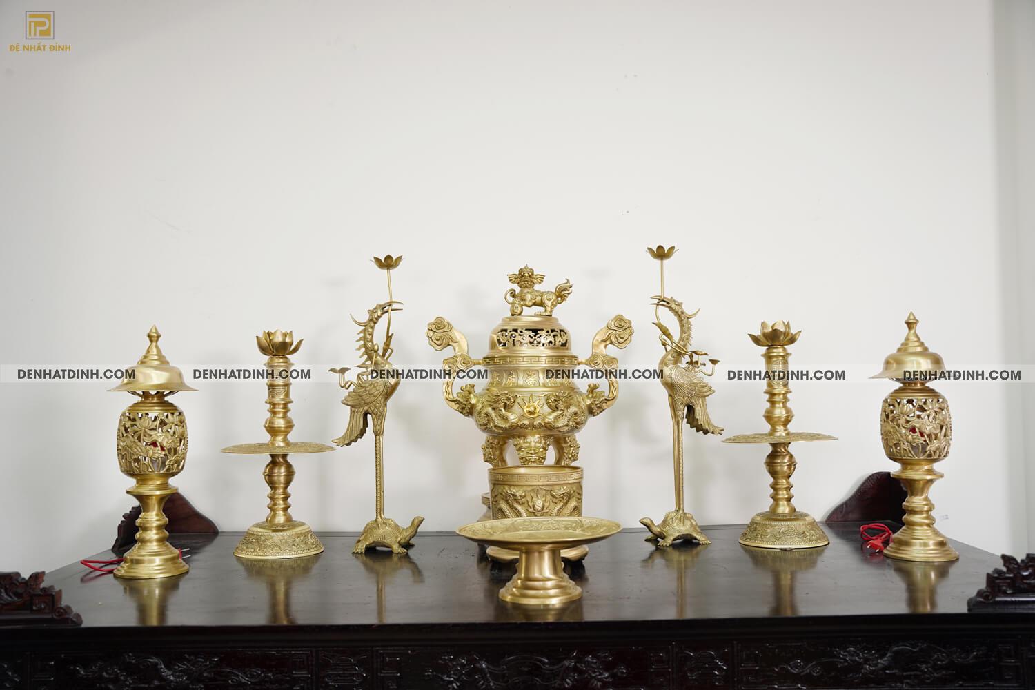 Bộ Ngũ sự song long 65 (36kg) HOA VĂN MỘC kèm 4 phụ kiện - Ảnh 14