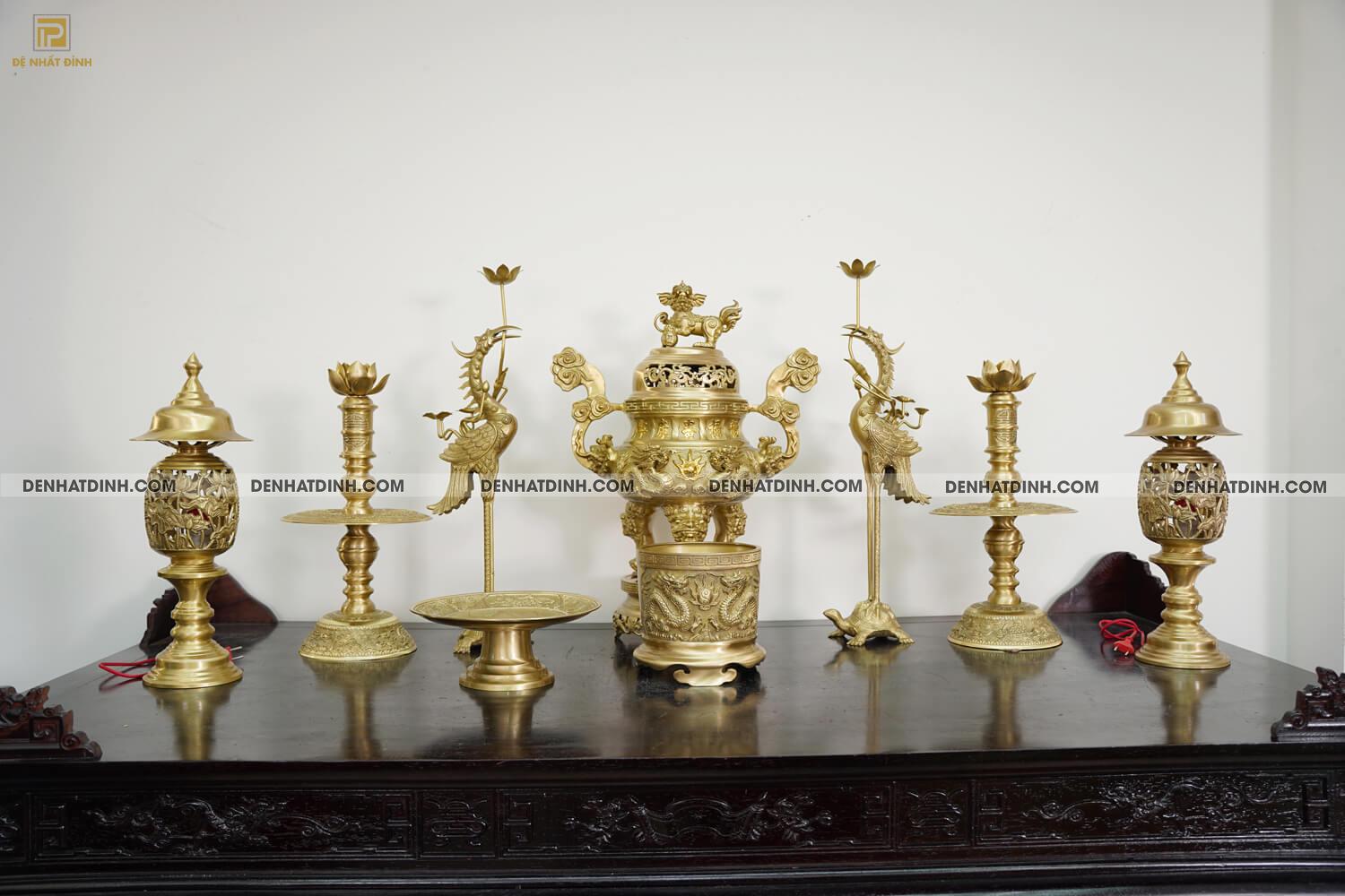 Bộ Ngũ sự song long 65 (36kg) HOA VĂN MỘC kèm 4 phụ kiện - Ảnh 12