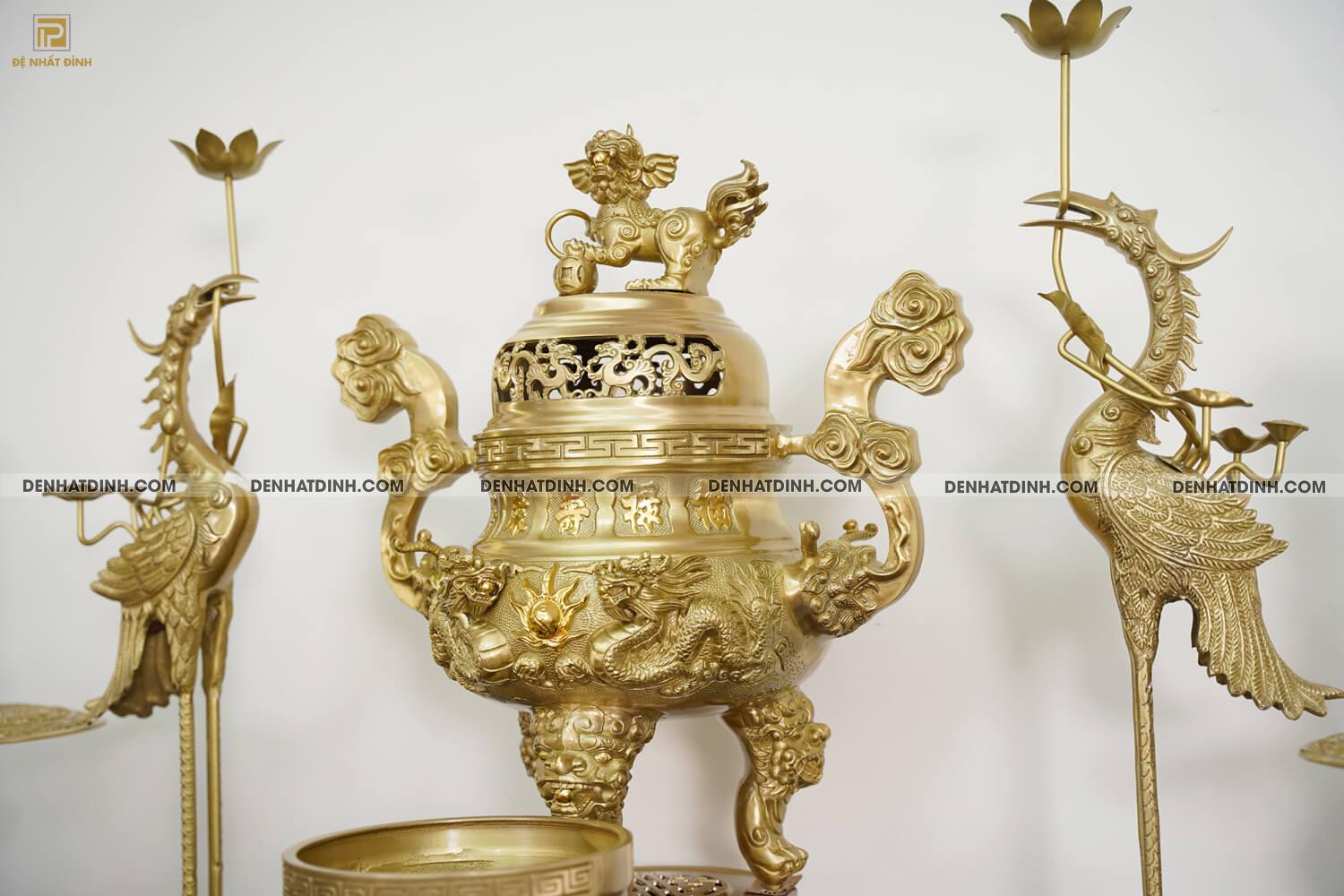 Bộ Ngũ sự song long 65 (36kg) HOA VĂN MỘC kèm 4 phụ kiện - Ảnh 8