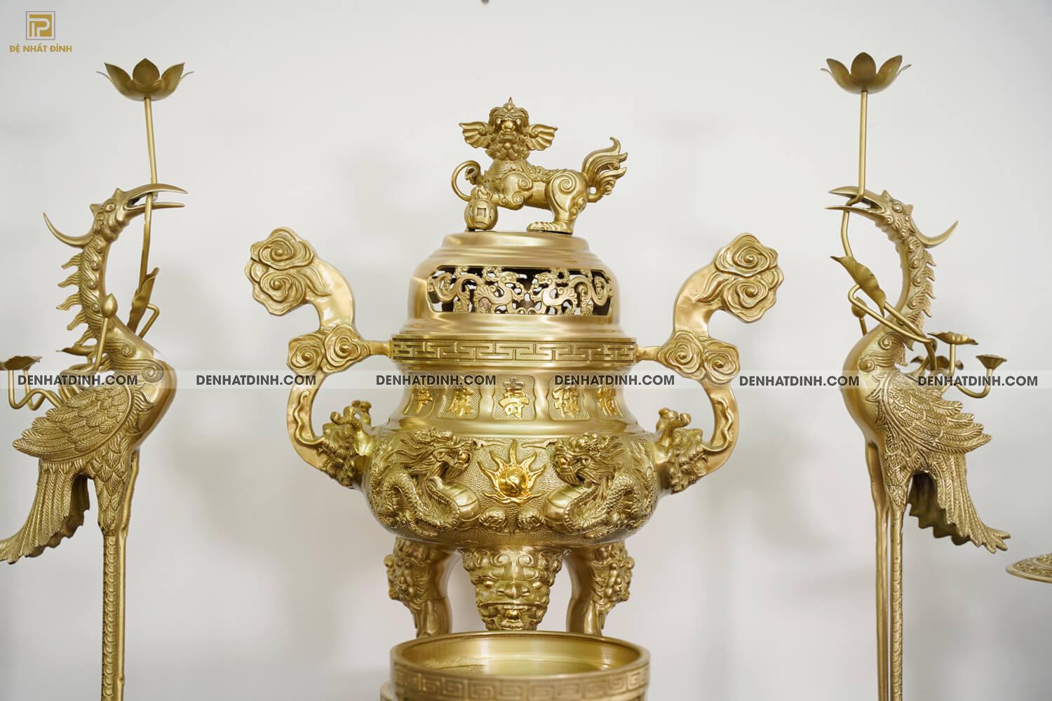 Bộ Ngũ sự song long 65 (36kg) HOA VĂN MỘC kèm 4 phụ kiện - Ảnh 6