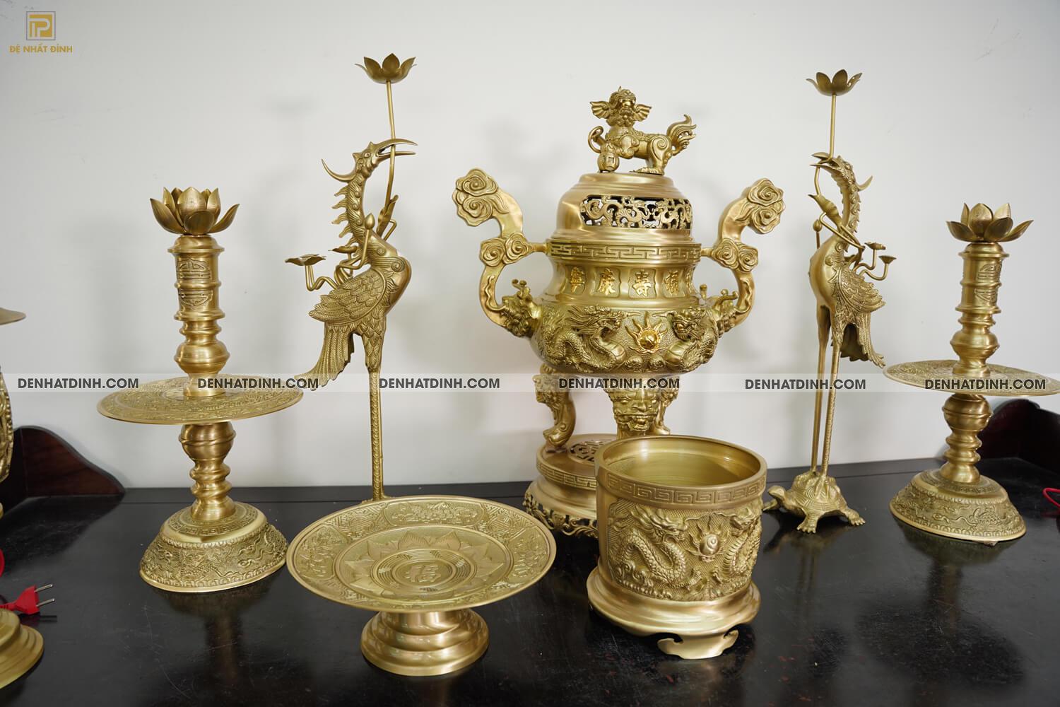 Bộ Ngũ sự song long 65 (36kg) HOA VĂN MỘC kèm 4 phụ kiện - Ảnh 5