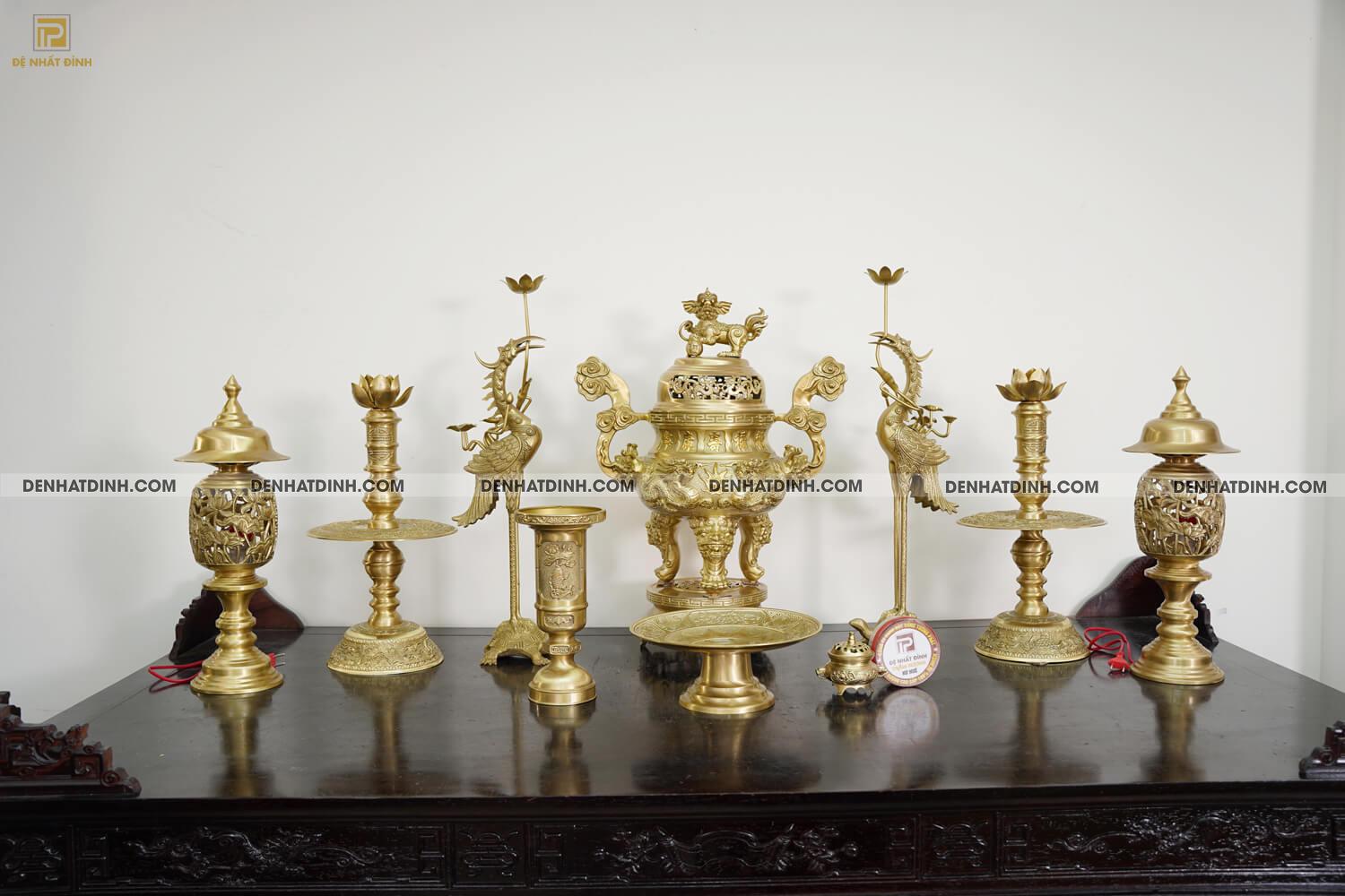 Bộ Ngũ sự song long 65 36kg HOA VĂN MỘC kèm 5 phụ kiện