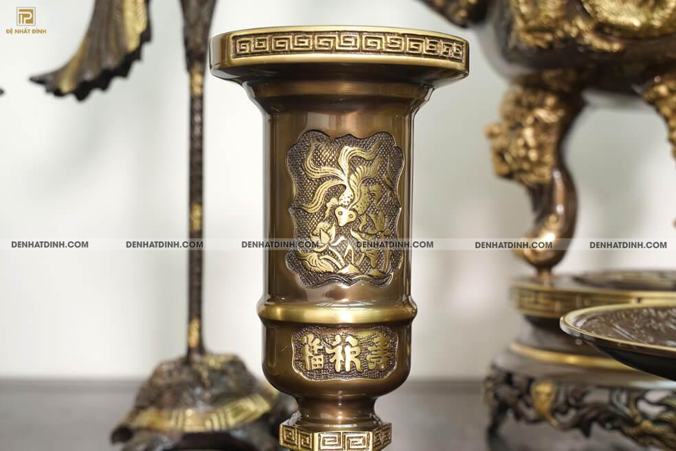 Bộ Ngũ sự Song Long 65 mẫu 3 hoa văn CN 36kg kèm 4 phụ kiện - Ảnh 6