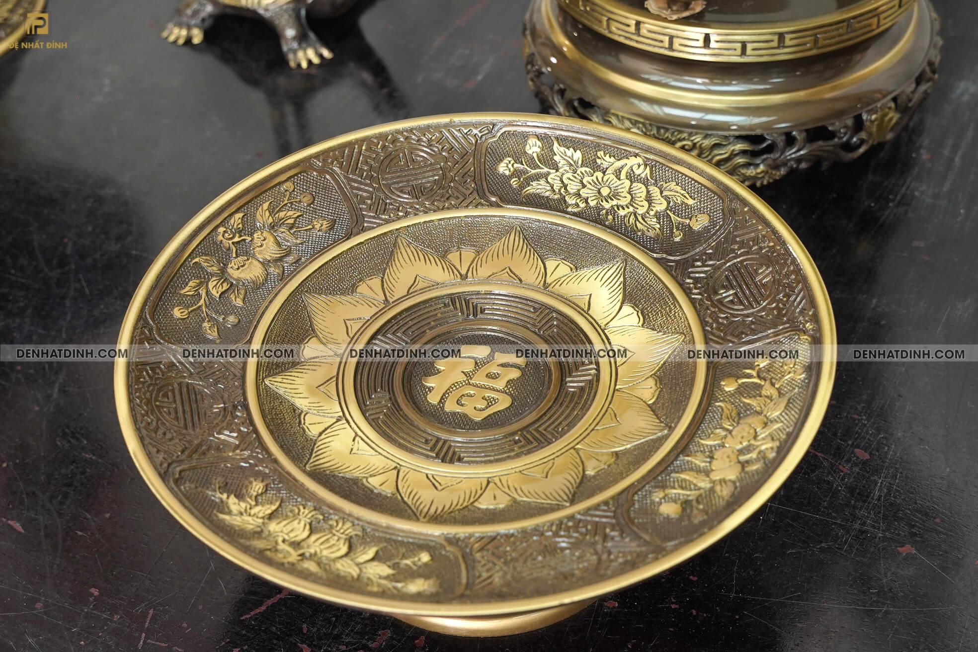 Bộ Ngũ sự Song Long 65 mẫu 3 hoa văn CN 36kg kèm 3 phụ kiện - Ảnh 8