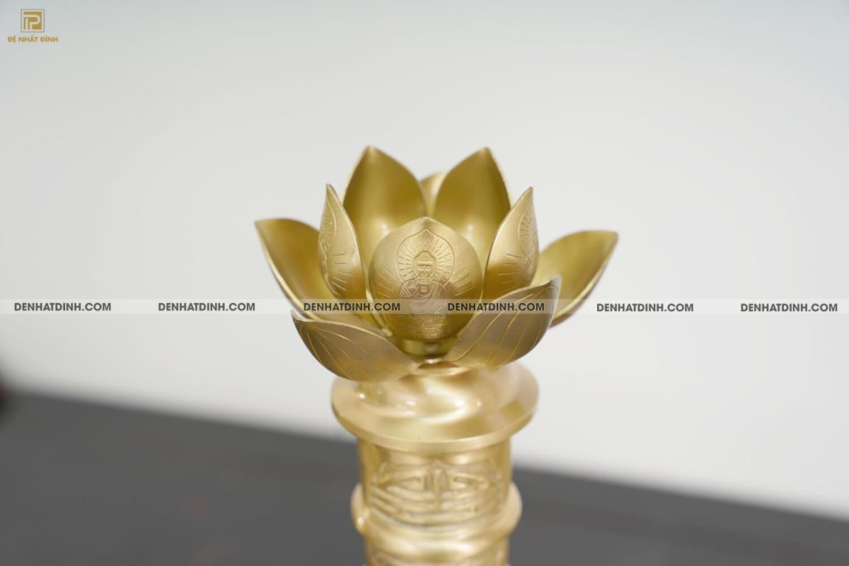 Nến 60 mẫu 2 hoa văn MỘC (Kèm đài sen) - Ảnh 8