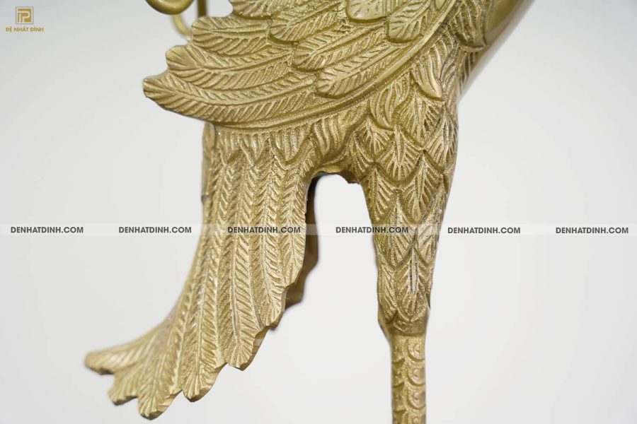 Đôi hạc đồng cao 72cm mộc - Hình ảnh 12