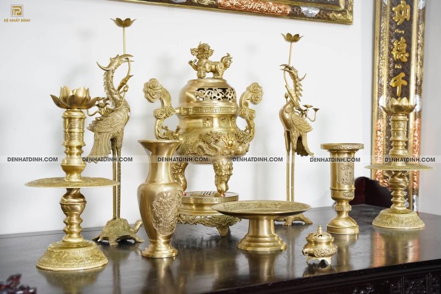 Bộ ngũ sự song long 65 mẫu 3 chữ Hán  hoa văn mộc kèm 4 phụ kiện - Hình ảnh 3