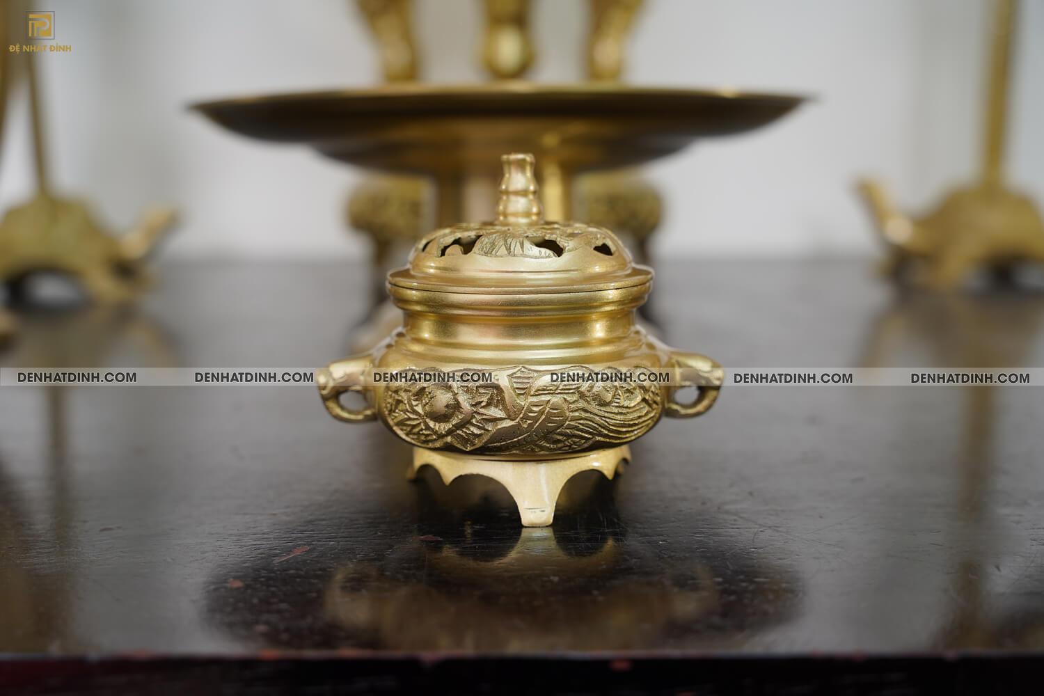 Bộ ngũ sự song long 65 mẫu 3 chữ Hán  hoa văn mộc kèm 4 phụ kiện - Ảnh 7