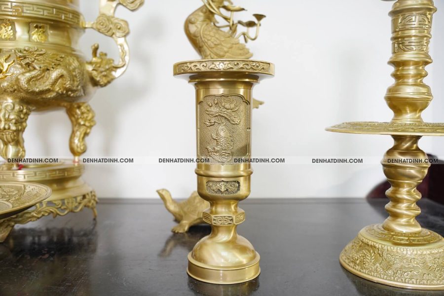 Bộ ngũ sự song long 65 mẫu 3 chữ Hán  hoa văn mộc kèm 4 phụ kiện - Hình ảnh 4