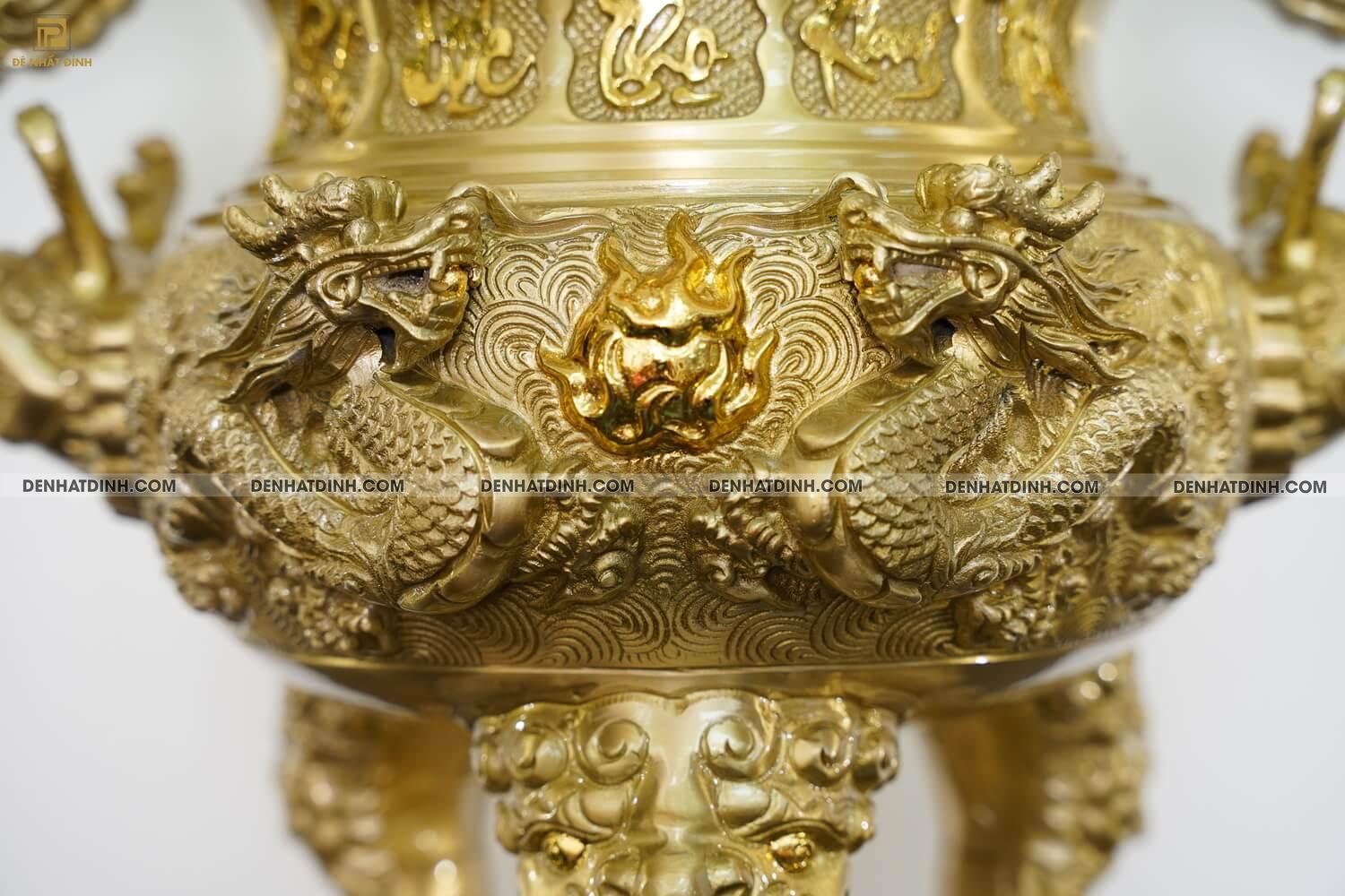 Bộ ngũ sự song long 65 cuốn thư chữ Phúc mộc 5 chữ kèm 3 phụ kiện - Ảnh 10