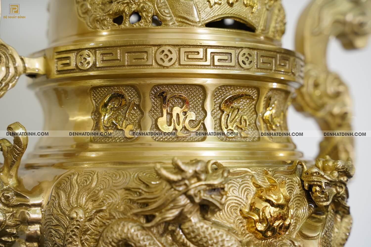 Bộ ngũ sự song long 65 cuốn thư chữ Phúc mộc 5 chữ kèm 3 món 3 - Ảnh 6