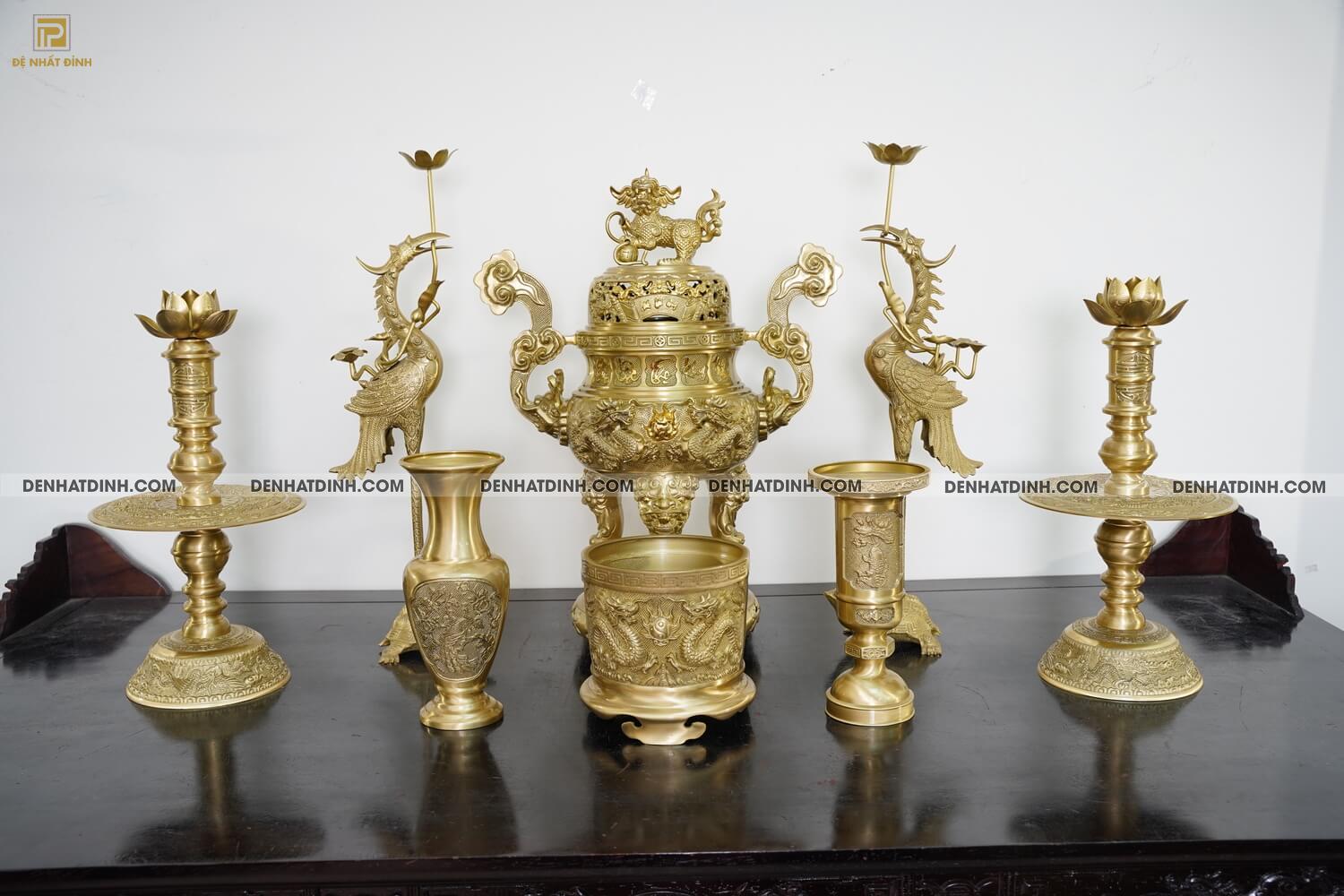 Bộ ngũ sự song long 65 cuốn thư chữ Phúc mộc 5 chữ kèm 3 phụ kiện - Ảnh 2