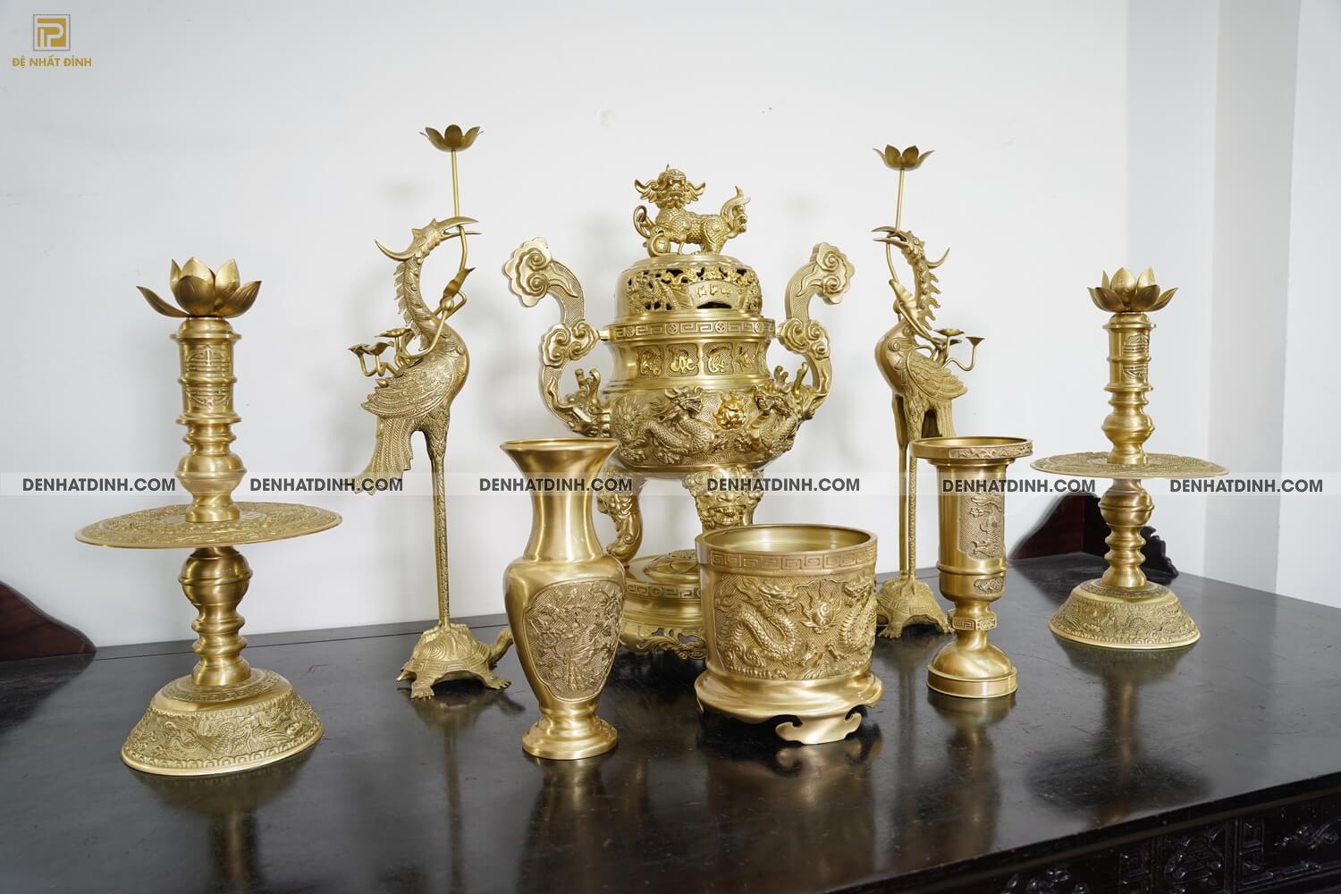 Bộ ngũ sự song long 65 cuốn thư chữ Phúc mộc 5 chữ kèm 3 phụ kiện - Ảnh 3