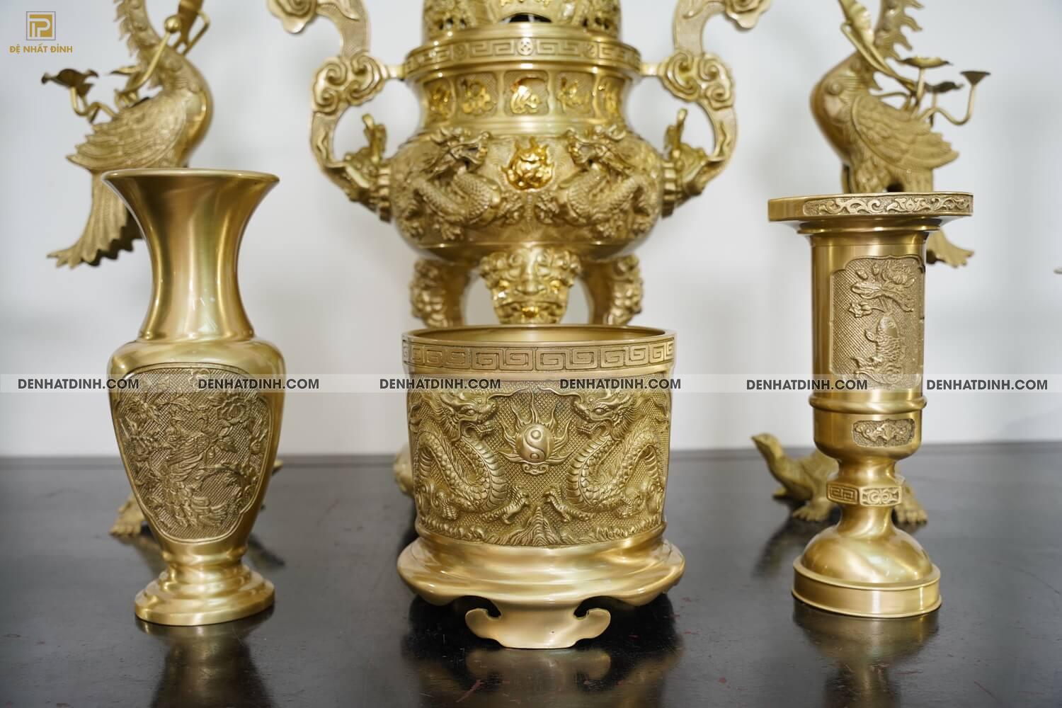 Bộ ngũ sự song long 65 cuốn thư chữ Phúc mộc 5 chữ kèm 3 phụ kiện - Ảnh 15