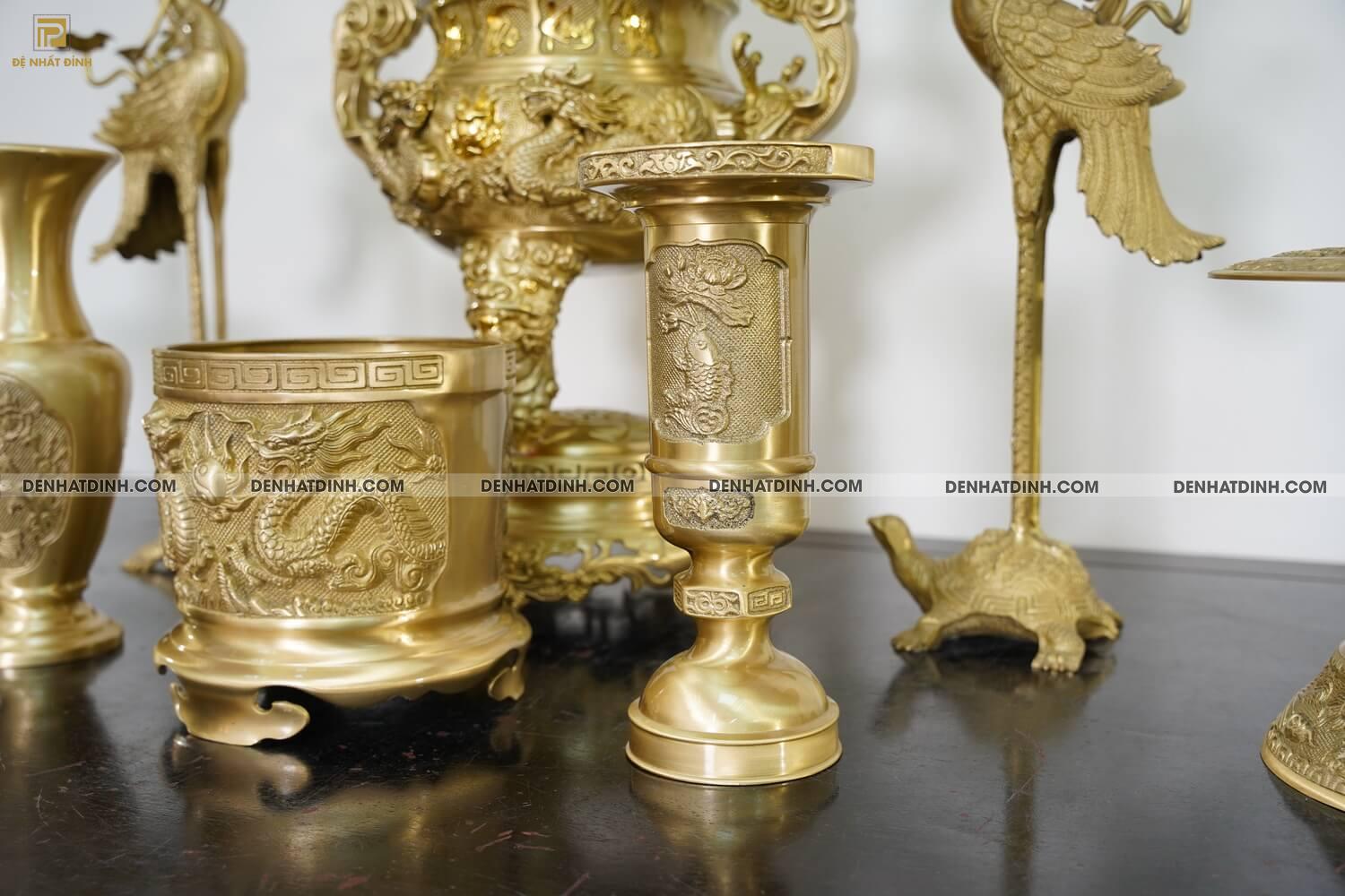 Bộ ngũ sự song long 65 cuốn thư chữ Phúc mộc 5 chữ kèm 3 phụ kiện - Ảnh 13