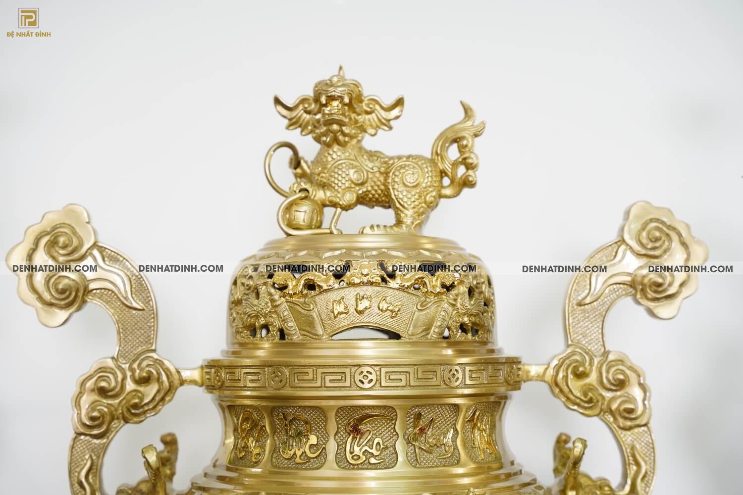 Bộ ngũ sự song long 65 cuốn thư chữ Phúc mộc 5 chữ kèm 3 phụ kiện - Ảnh 6