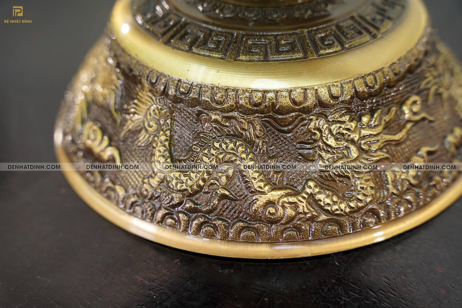 Bộ tam sự hạc song long cao 65cm màu hun giả cổ 3 chữ Việt - Ảnh 27