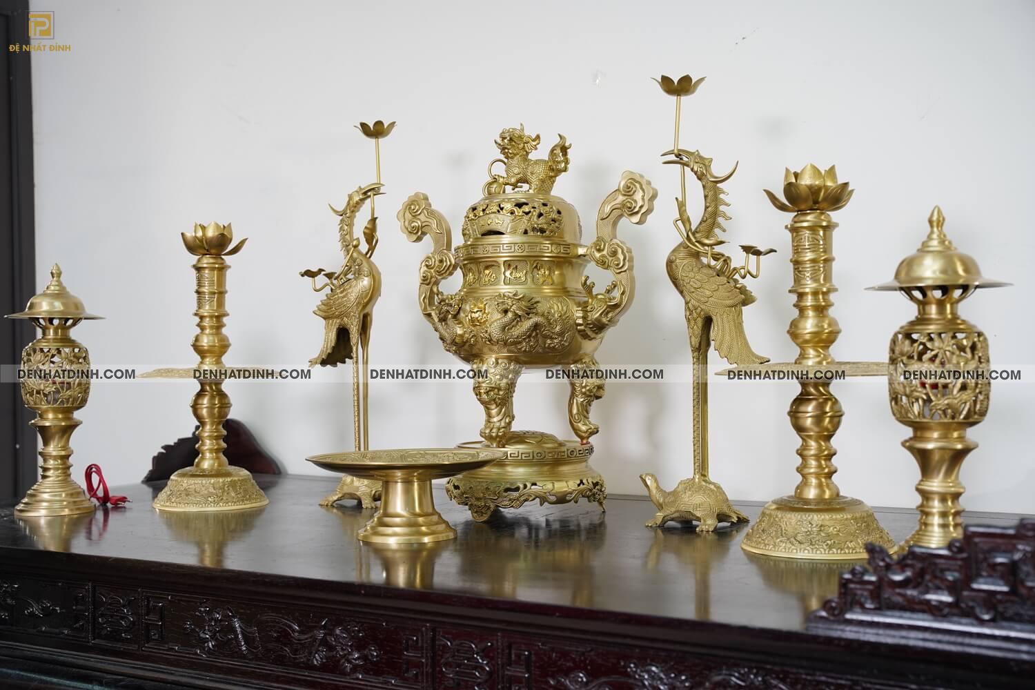 Bộ ngũ sự song long 65 cuốn thư chữ Phúc mộc 5 chữ kèm 3 món 3 - Ảnh 2