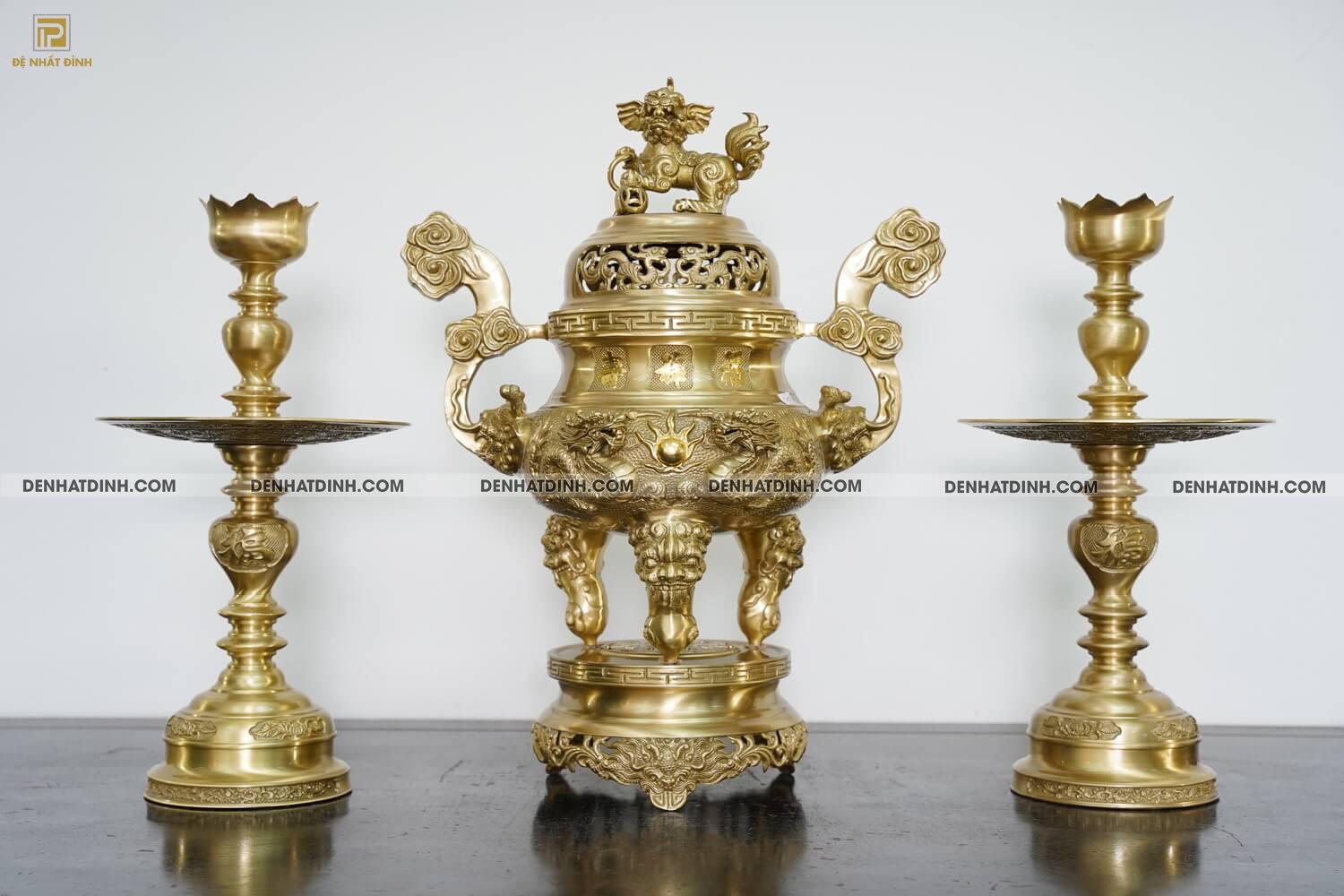 Bộ Tam Sự Nến Song Long 57 mẫu 3 mộc nến kỹ - Ảnh 4