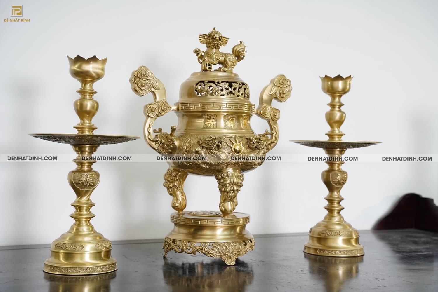 Bộ Tam Sự Nến Song Long 57 mẫu 3 mộc nến kỹ - Ảnh 3