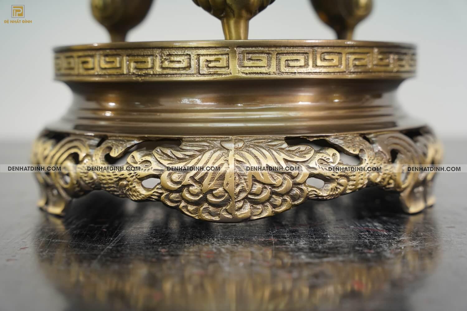 Bộ ngũ sự Song Long cao 65cm màu hun giả cổ 3 chữ Việt - Ảnh 11