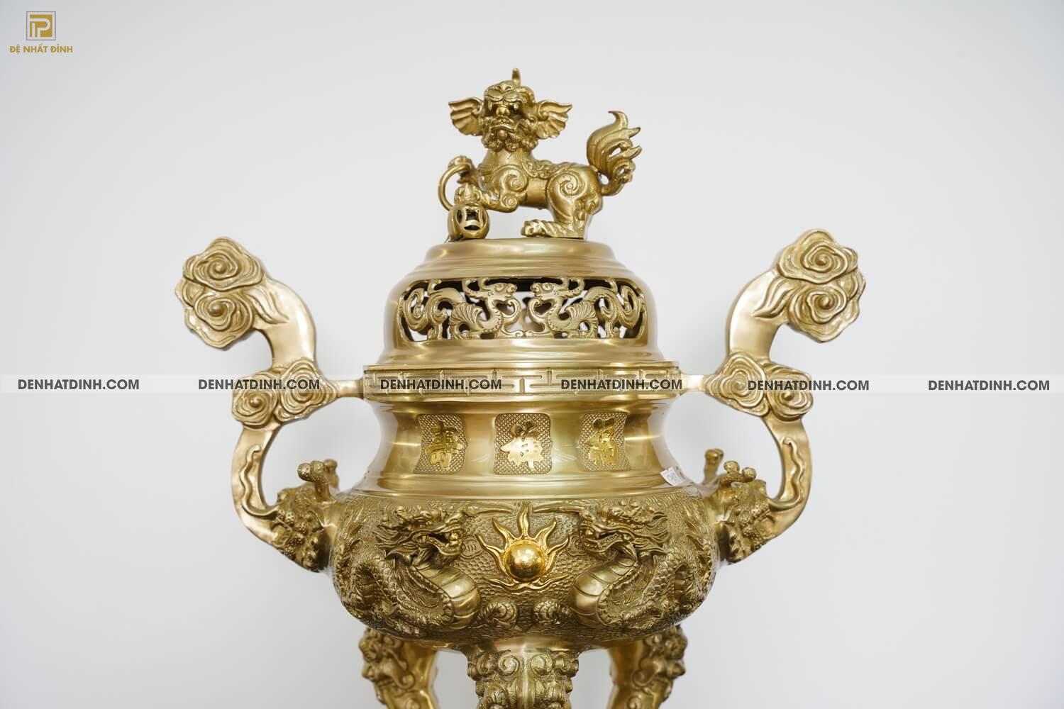 Bộ tam sự nến song long 65 mẫu 3 mộc nến hoa văn 2 mặt - Ảnh 10