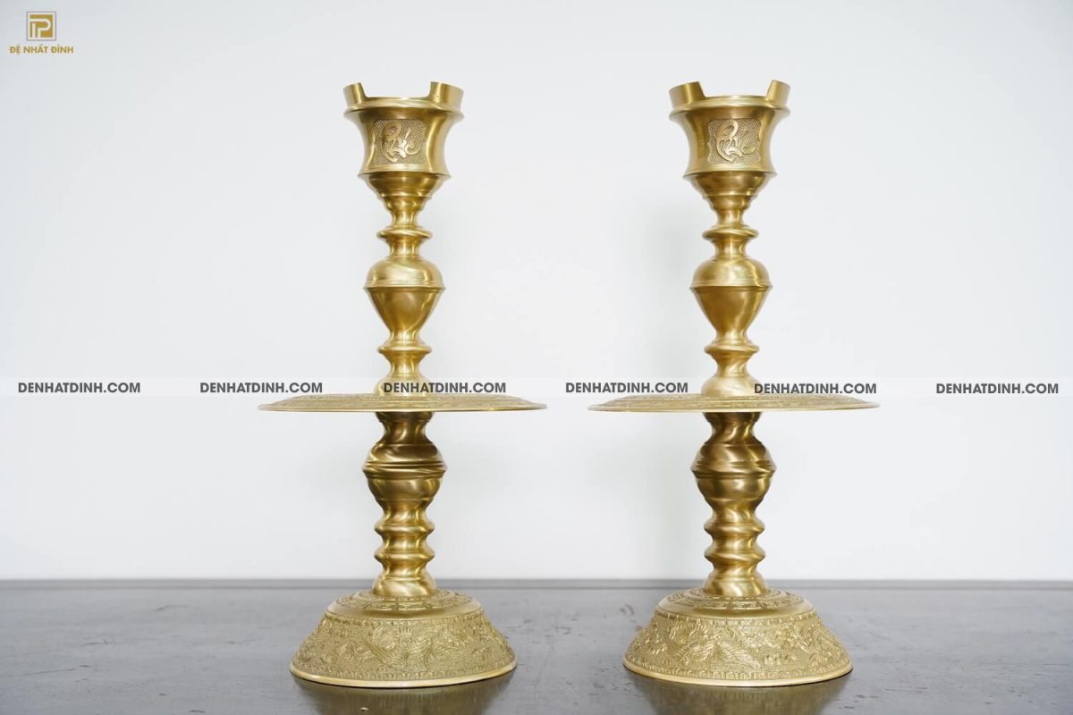 Bộ tam sự nến song long 65 cuốn thư nến chữ Phúc mộc 5 chữ - Ảnh 16