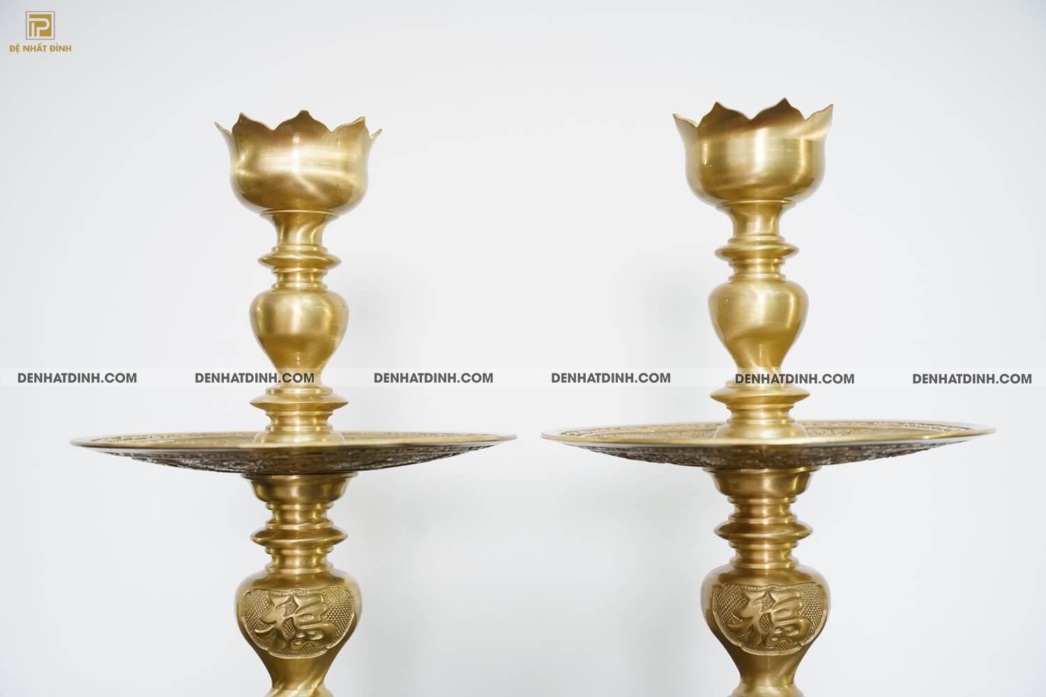 Bộ tam sự nến song long 65 mẫu 3 mộc nến hoa văn 2 mặt - Ảnh 13