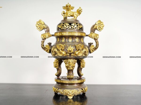 Đỉnh rồng song long 65 dát vàng điểm 24K