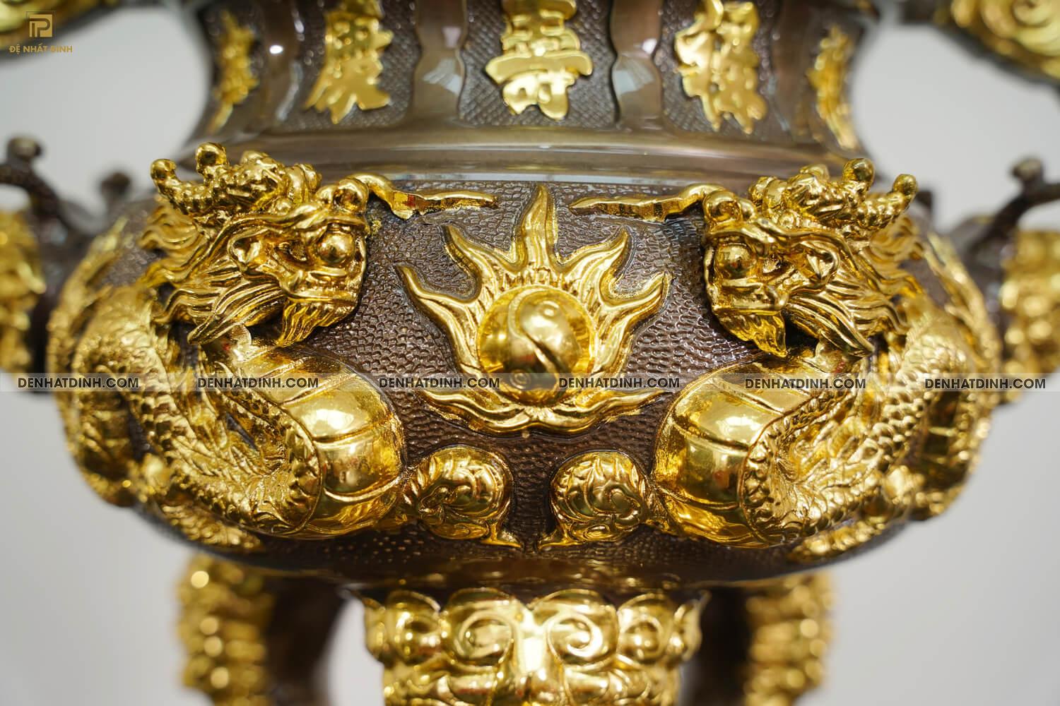 Đỉnh rồng song long 65 dát vàng điểm 24K - Ảnh 10