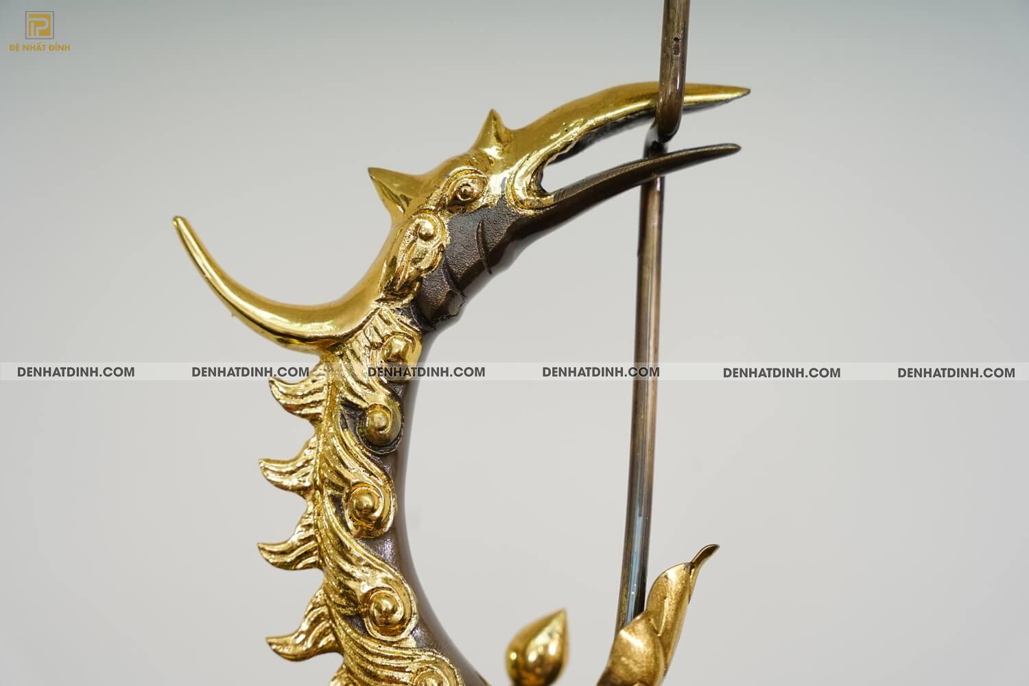 Bộ đỉnh đồng cattut tam sự Hạc song long đỉnh cao 65cm ( 5 chữ ) dát vàng điểm - Ảnh 16