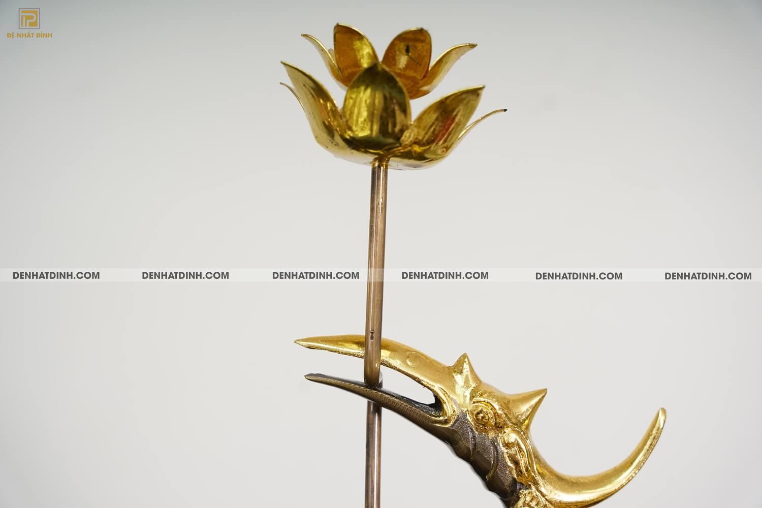 Bộ đỉnh đồng cattut tam sự Hạc song long đỉnh cao 65cm ( 5 chữ ) dát vàng điểm - Ảnh 17