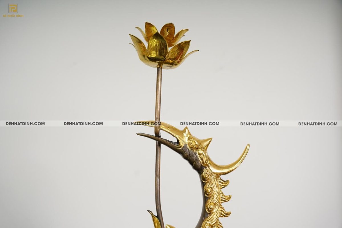 Bộ đỉnh đồng cattut tam sự Hạc song long đỉnh cao 65cm ( 5 chữ ) dát vàng điểm - Ảnh 18