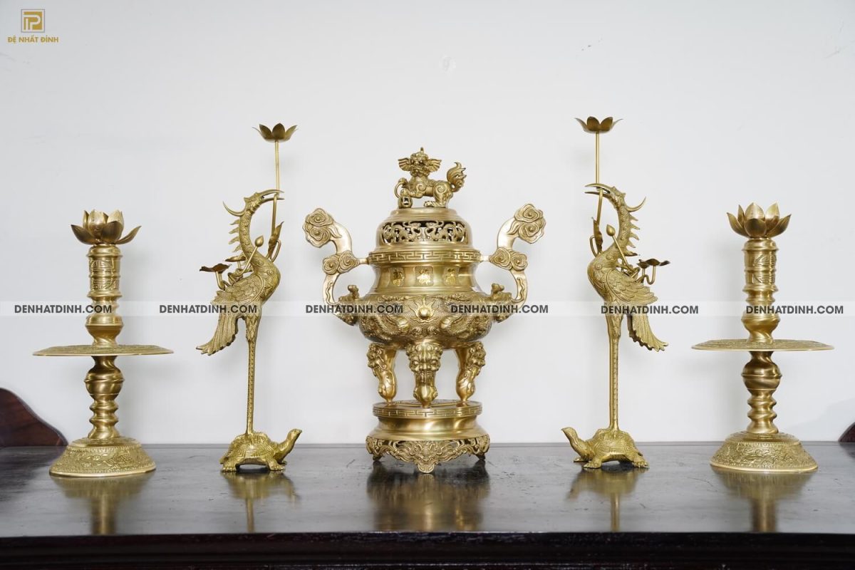 Bộ ngũ sự song long 57 mẫu 3 mộc hoa văn