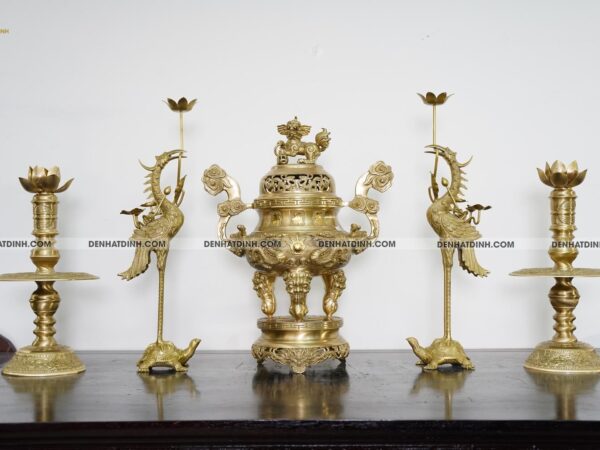 Bộ ngũ sự song long 57 mẫu 3 mộc hoa văn