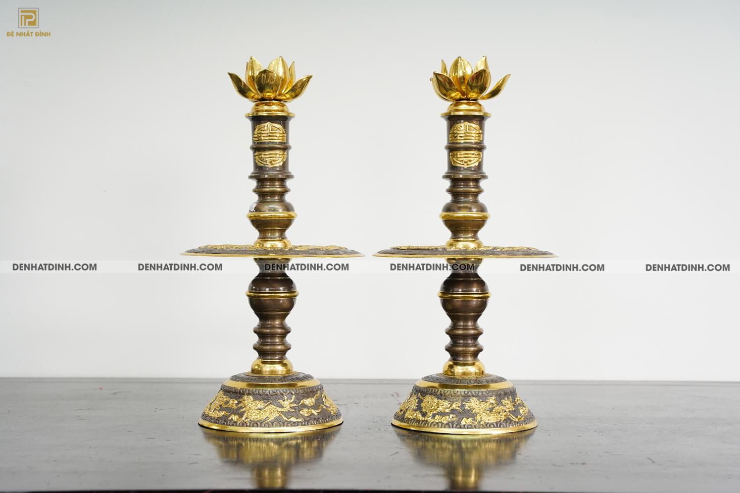 Chân nến 51 dát vàng điểm 24k