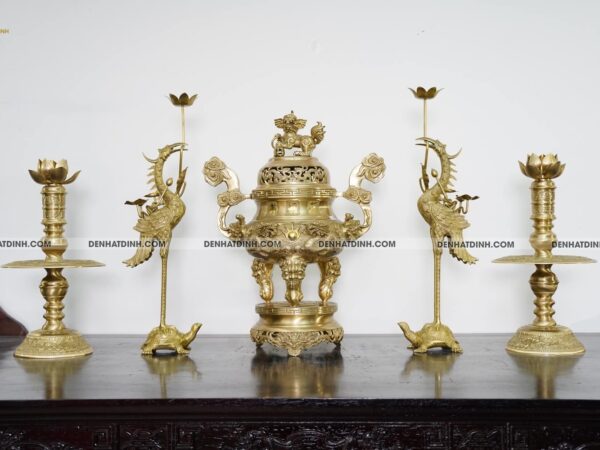 Alternative view of Bộ ngũ sự song long 57 mẫu 3 mộc hoa văn