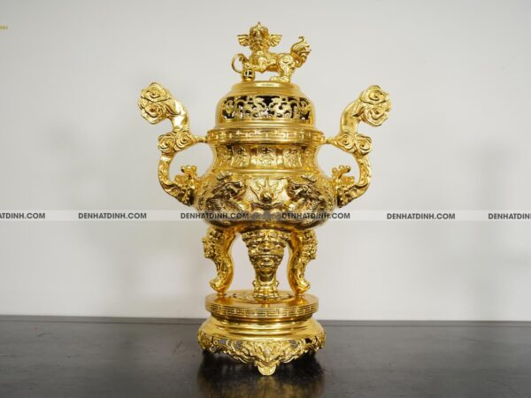 Đỉnh rồng cao 65cm dát vàng 24k