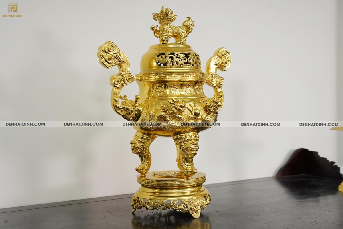 Đỉnh rồng cao 65cm dát vàng 24k - Ảnh 2