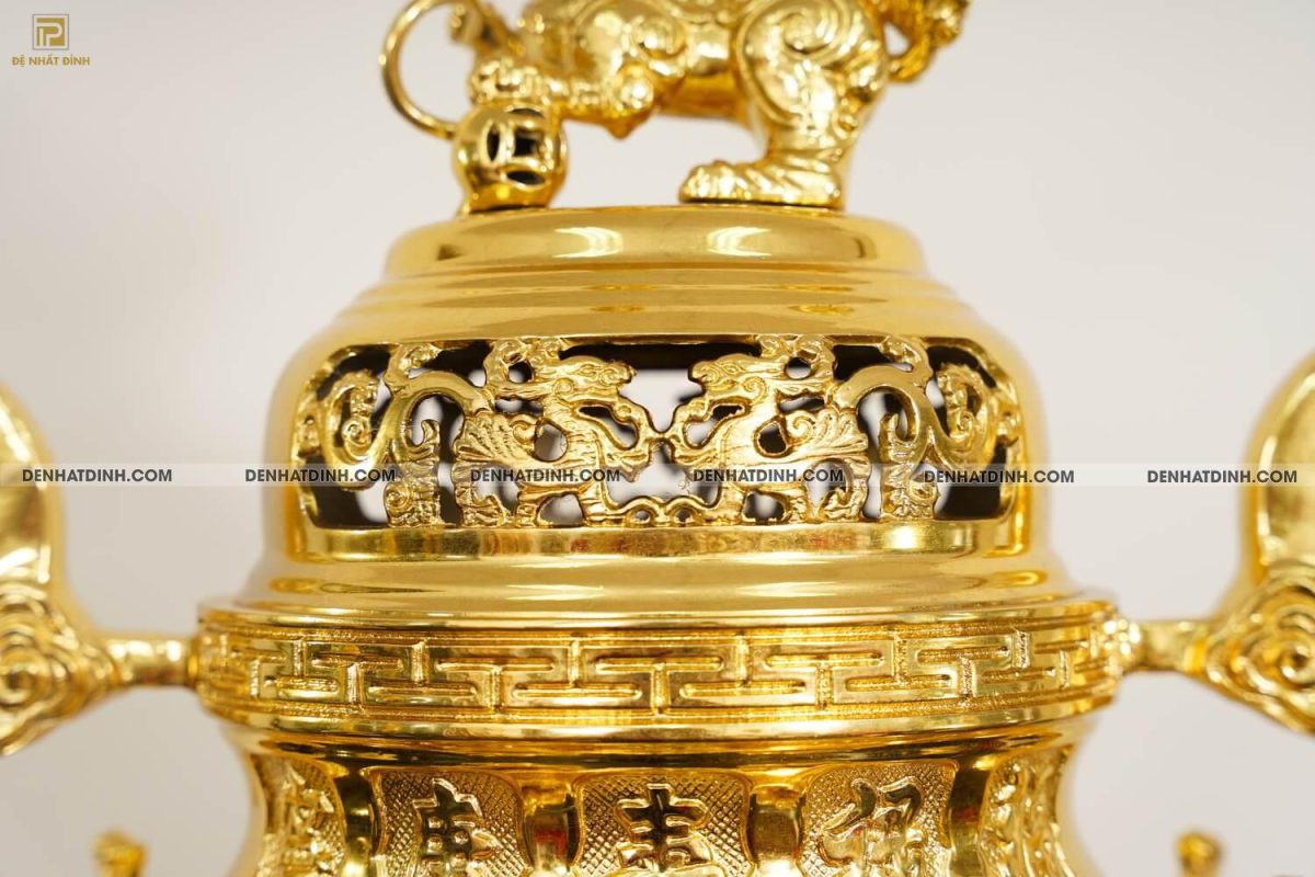 Đỉnh rồng cao 65cm dát vàng 24k - Ảnh 10
