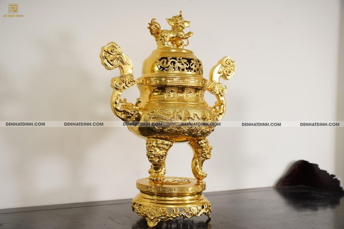 Đỉnh rồng cao 65cm dát vàng 24k - Ảnh 23