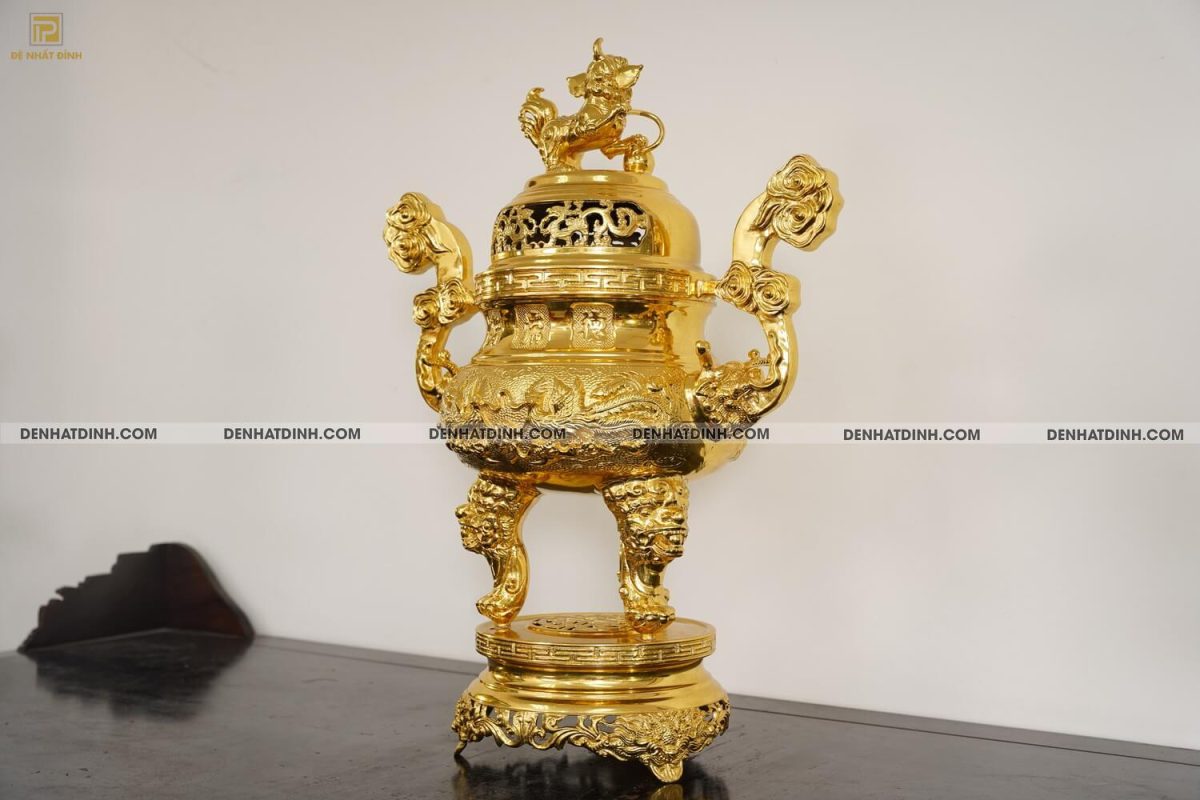 Đỉnh rồng cao 65cm dát vàng 24k - Ảnh 24