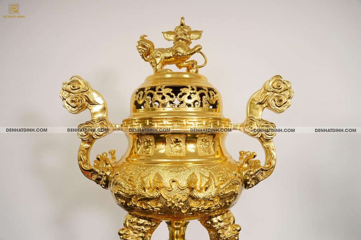 Đỉnh rồng cao 65cm dát vàng 24k - Ảnh 28